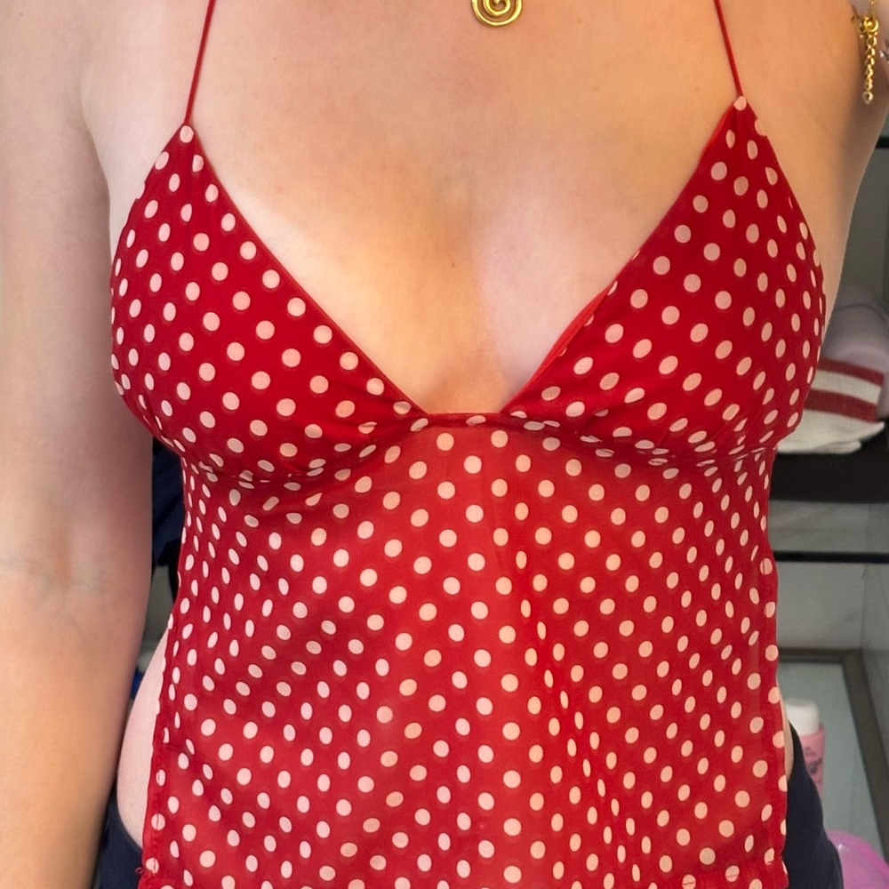 Edikted Red Polka Dot Cami